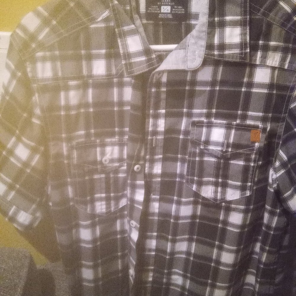 Black and white plaid I jeans by buffalo ahirt